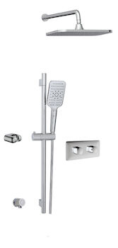INABOX 2 FUNCTIONS SHOWER KIT FAUCET, Polished Chrome, large