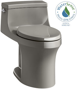 SAN SOUCI® COMFORT HEIGHT® ONE-PIECE COMPACT ELONGATED 1.28 GPF TOILET WITH AQUAPISTON® FLUSHING TECHNOLOGY, Cashmere, large