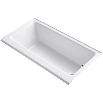 HIGHBRIDGE® 60 X 32 INCHES ALCOVE BATHTUB WITH ENAMELED APRON, RIGHT-HAND DRAIN, White, large