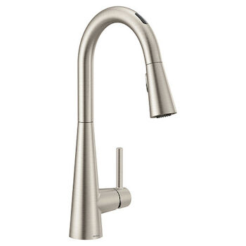 SLEEK VOICE ACTIVATED SINGLE-HANDLE PULL DOWN SMART FAUCET, Spot Resist Stainless, large