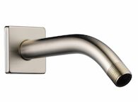 ESSENTIAL WALL MOUNT SHOWER ARM AND FLANGE, Luxe Nickel, medium