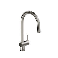 AZURE KITCHEN FAUCET WITH 2-JET BOOMERANG HAND SPRAY SYSTEM, Stainless Steel, medium