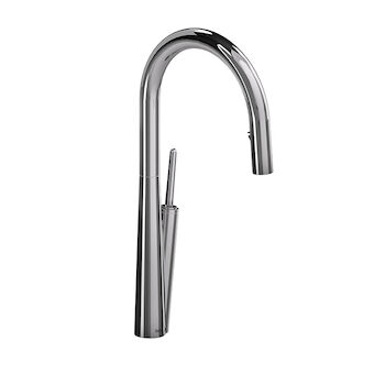 SOLSTICE KITCHEN FAUCET WITH 2-JET BOOMERANG HAND SPRAY SYSTEM, Chrome, large