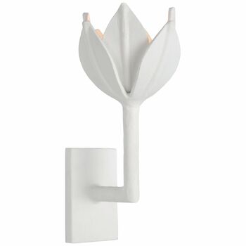 ALBERTO 11.5-INCH SMALL WALL SCONCE, Plaster White, large