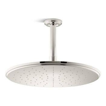 FOUNDATIONS AIR-INDUCTION LARGE CONTEMPORARY RAIN SHOWERHEAD, Nickel Silver, large