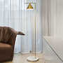 CAPTAIN FLINT DIMMABLE FLOOR LAMP WITH MARBLE BASE BY MICHAEL ANASTASSIADES, Brass, small