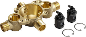 RITE-TEMP(R) VALVE BODY ROUGH-IN WITH SERVICE STOPS AND UNIVERSAL INLETS, PROJECT PACK, , large