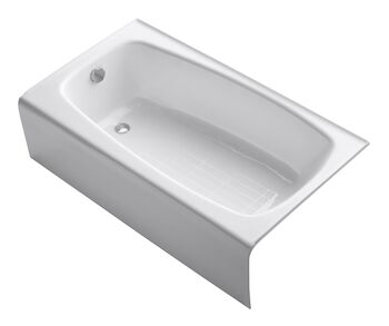 SEAFORTH™ 54 X 31 INCHES ALCOVE BATHTUB WITH LEFT-HAND DRAIN, White, large