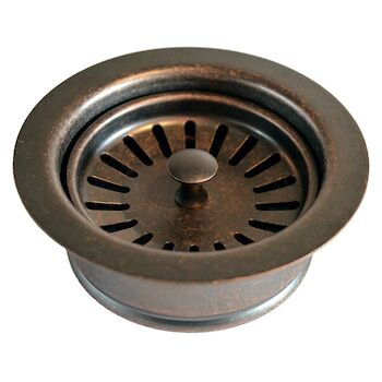 3.5-INCH BASKET STRAINER WITH DISPOSER TRIM, DR340, Weathered Copper, large