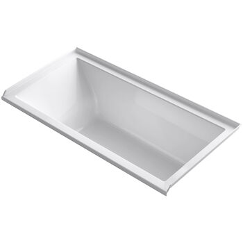 UNDERSCORE® RECTANGLE 60 X 30 INCHES ALCOVE BATHTUB WITH INTEGRAL FLANGE ND RIGHT-HAND DRAIN, White, large