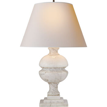 ALEXA HAMPTON DESMOND 26-INCH TABLE LAMP WITH NATURAL PAPER SHADE, White Marble, large