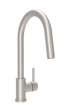 UNICK MODERN SINGLE HOLE PULL-DOWN KITCHEN FAUCET WITH SINGLE LEVER, Stainless Steel, large
