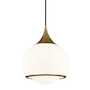 REESE 10" ONE LIGHT PENDANT, Aged Brass, small