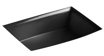 ARCHER® UNDERMOUNT BATHROOM SINK, Black Black, large