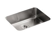 UNDERTONE® 23 X 17-1/2 X 7-5/8 INCHES EXTRA-LARGE SQUARED UNDER-MOUNT SINGLE-BOWL KITCHEN SINK, Stainless Steel, medium