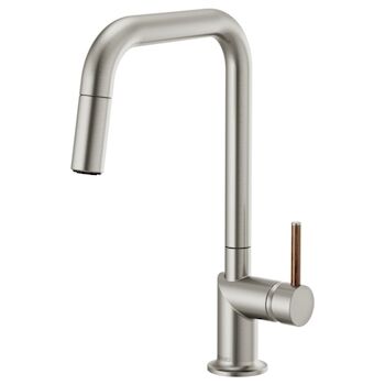 ODIN PULL-DOWN FAUCET WITH SQUARE SPOUT - LESS HANDLE, Stainless Steel, large