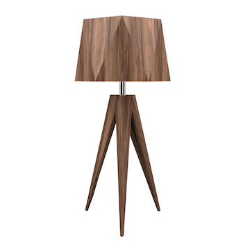 FACET ACCORD 7048 TABLE LAMP, American Walnut, large