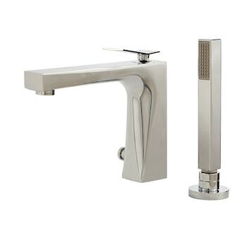 2-PIECE DECKMOUNT TUB FAUCET WITH HANDSHOWER, 19074, , large