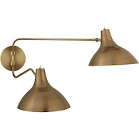 AERIN CHARLTON 2-LIGHT 28-INCH WALL SCONCE LIGHT, Hand-Rubbed Antique Brass, medium