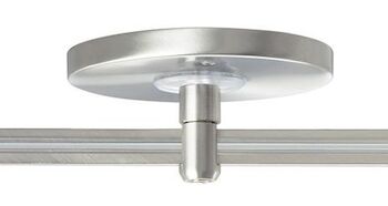 MONORAIL 4-INCH ROUND POWER FEED CANOPY SINGLE-FEED, Satin Nickel, large