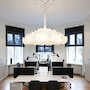 ZEPPELIN S1 CHANDELIER LIGHT MADE OF COCOON MATERIAL BY MARCEL WANDERS, White, small