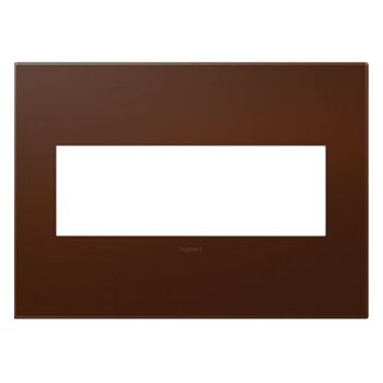 ADORNE 3-GANG PLASTIC WALL PLATE, Soft Touch Russet, large