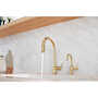 ODIN PULL-DOWN FAUCET WITH ARC SPOUT - LESS HANDLE, Brilliance Polished Gold, small
