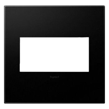 ADORNE 2-GANG PLASTIC WALL PLATE, Graphite, large