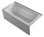 ARCHER® 60 X 30 INCHES ALCOVE BATHTUB WITH INTEGRAL APRON AND INTEGRAL FLANGE, LEFT-HAND DRAIN, Ice Grey, small