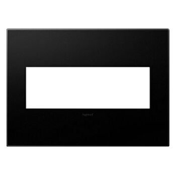 ADORNE 3-GANG PLASTIC WALL PLATE, Graphite, large