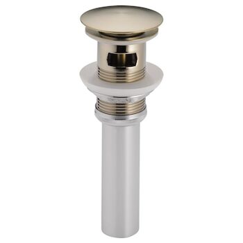 PUSH BUTTON POP-UP WITH OVERFLOW, Polished Nickel, large