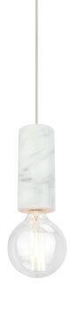 MARMO 1 LIGHT PENDANT, Marble(White), large