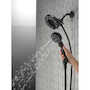 DELTA H2OKINETIC® IN2ITION® 4-SETTING TWO-IN-ONE SHOWER, Matte Black, small
