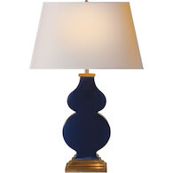 ALEXA HAMPTON ANITA 29-INCH TABLE LAMP WITH NATURAL PAPER SHADE, Midnight Blue, medium