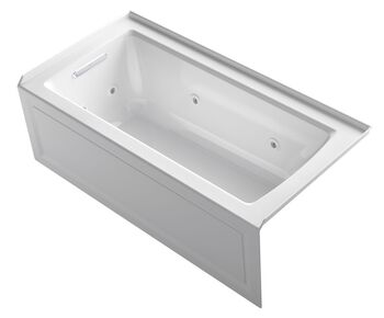 ARCHER® 60 X 30 INCHES ALCOVE WHIRLPOOL WITH INTEGRAL FLANGE, LEFT-HAND DRAIN, White, large
