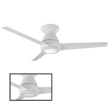 Modern Forms Tip Top 44 Inch 2700k Led Flush Mount Ceiling Fan Fh W2004 44l 27 Mw Robinson - 44 Inch Flush Mount Outdoor Ceiling Fan With Light