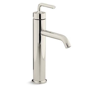 PURIST TALL SINGLE-HANDLE BATHROOM SINK FAUCET WITH LEVER HANDLE, 1.2 GPM, Vibrant Polished Nickel, large