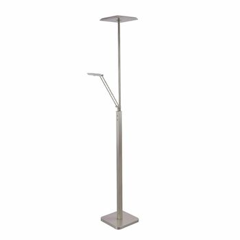 5020 LED TORCHIERE WITH READING LIGHT, Satin Nickel, large