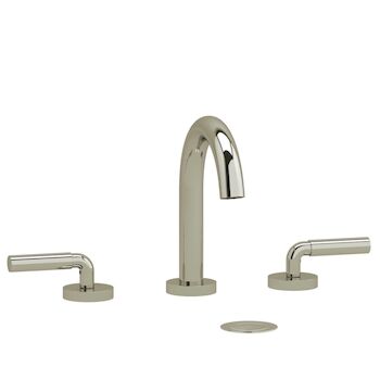 RIU WIDESPREAD LAVATORY FAUCET WITH C-SPOUT, Polished Nickel, large