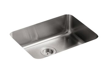 UNDERTONE® 23 X 17-1/2 X 7-5/8 INCHES EXTRA-LARGE SQUARED UNDER-MOUNT SINGLE-BOWL KITCHEN SINK, Stainless Steel, large