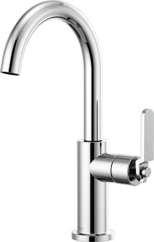 LITZE BAR FAUCET WITH ARC SPOUT AND INDUSTRIAL HANDLE, Chrome, large