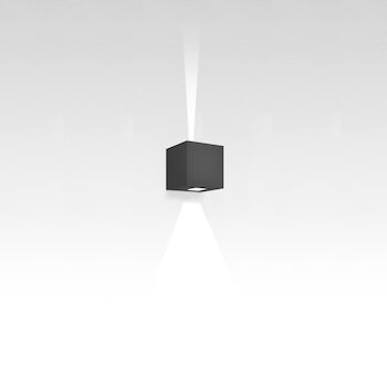 EFFETTO 14-INCH SQUARE DIRECT/INDIRECT 1-NARROW + 1-LARGE BEAM WALL LIGHT, Anthracite Grey, large
