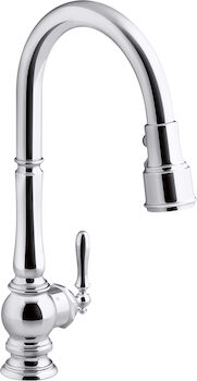 ARTIFACTS® KITCHEN SINK FAUCET WITH KOHLER® KONNECT™ AND VOICE-ACTIVATED TECHNOLOGY, Polished Chrome, large