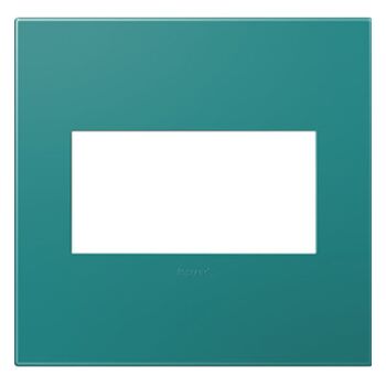 ADORNE 2-GANG PLASTIC WALL PLATE, Turquoise, large