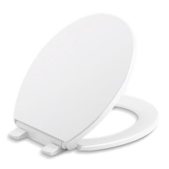 BREVIA QUICK-RELEASE™ ROUND-FRONT TOILET SEAT, White, large