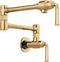 ROOK WALL MOUNT POT FILLER, Brilliance Polished Gold, small
