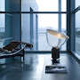 TACCIA DIMMABLE LED TABLE LAMP WITH GLASS DIFFUSER BY ACHILLE CASTIGLIONI, Anodized Bronze, small