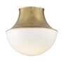 LETTIE 14.75" ONE LIGHT FLUSH MOUNT, Aged Brass, small