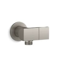 EXHALE WALL-MOUNT HANDSHOWER HOLDER WITH SUPPLY ELBOW AND CHECK VALVE, Polished Chrome, medium