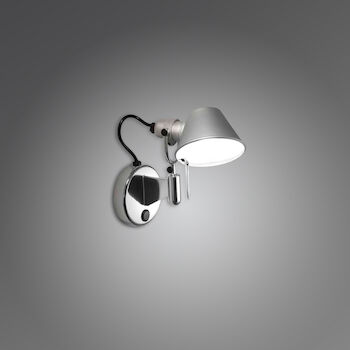 TOLOMEO MICRO LED WALL SPOT LIGHT WITH SWITCH, Aluminum, large